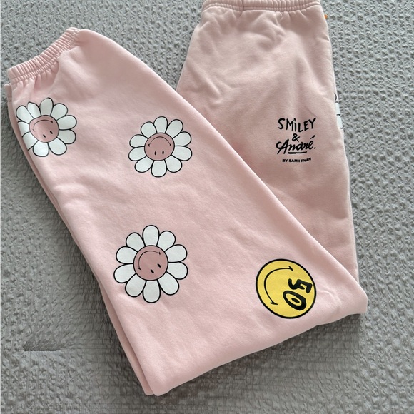 Samii Ryan Smiley by André Time To Smile Pink Color-block Cozy Jogger Size L - Picture 5 of 14